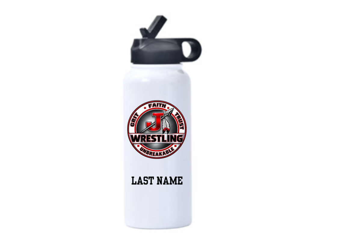 Jackson Indians Wrestling Club Drinkware 32oz Stainless Steel Water Bottle (Customizable)