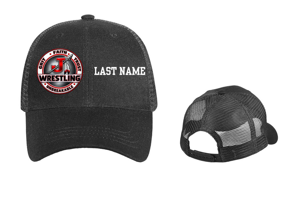 Jackson Indians Wrestling Club Cap Black Snap Back Mesh (Customizable)