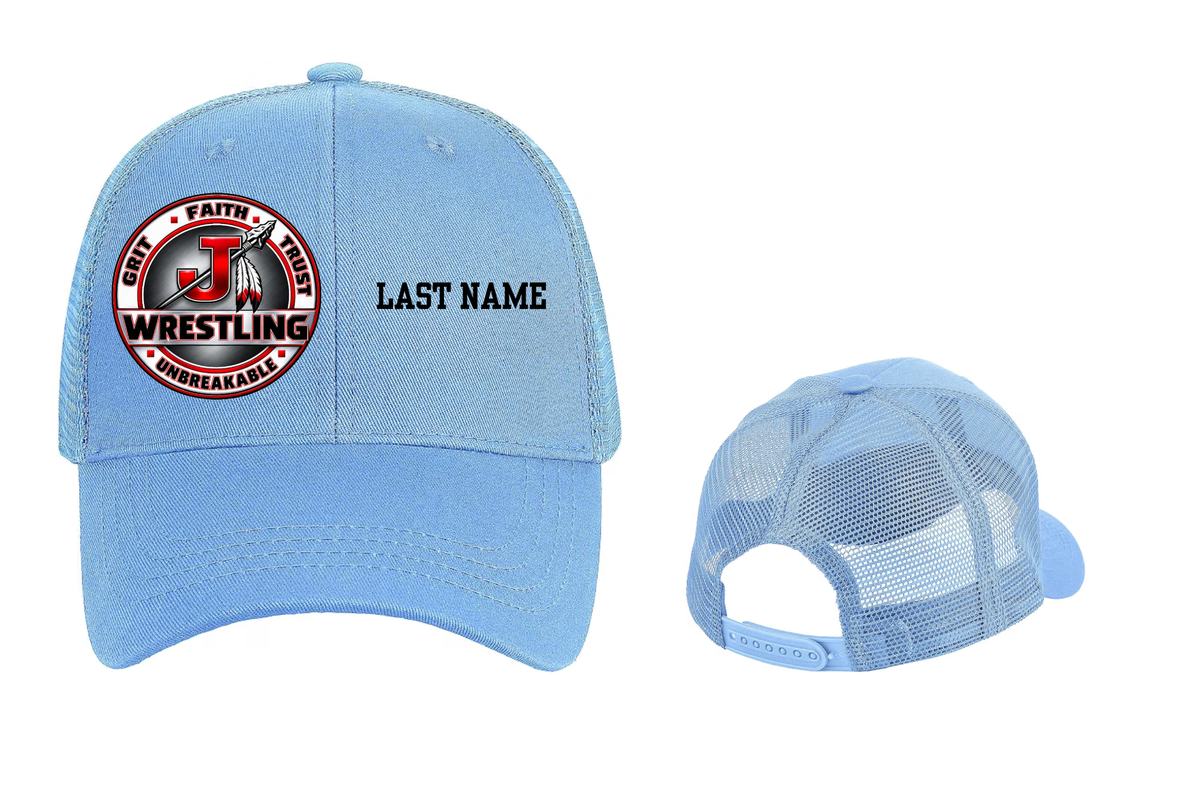 Jackson Indians Wrestling Club Cap Carolina Blue Snap Back Mesh (Customizable)