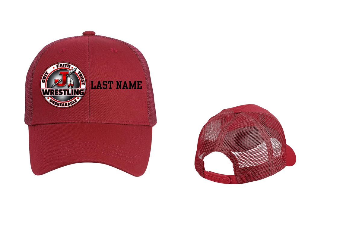 Jackson Indians Wrestling Club Cap Red Snap Back Mesh (Customizable)