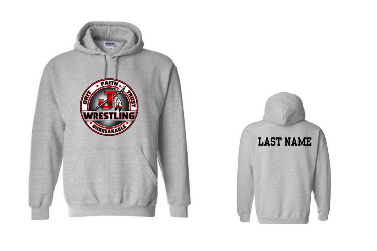 Jackson Indians Wrestling Club Hoodie Grey (Customizable)