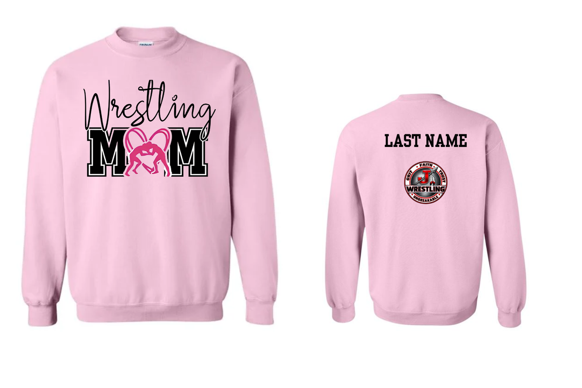 Jackson Indians Wrestling Club Wrestling Mom Design 1 Sweatshirt Pink (Customizable)