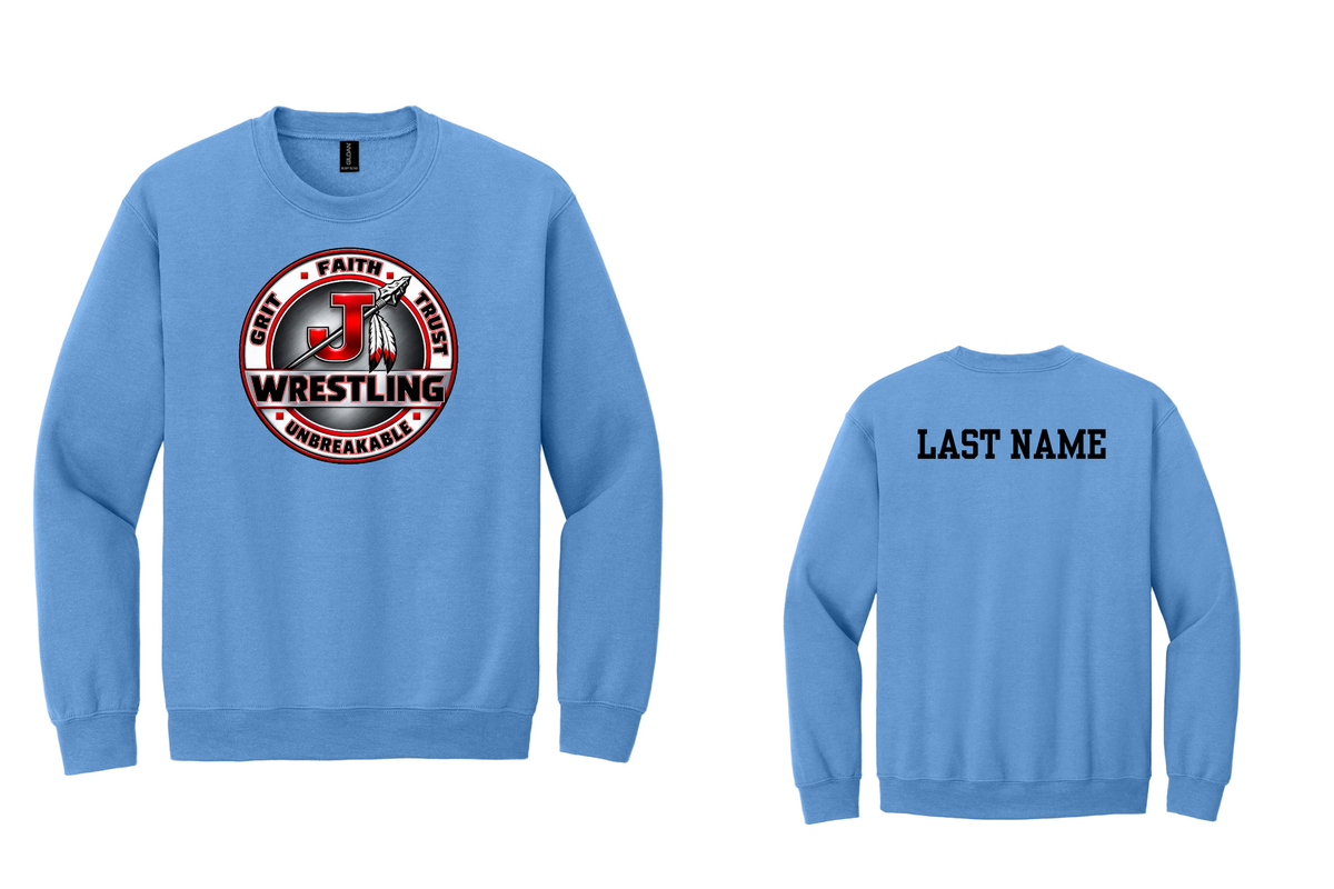 Jackson Indians Wrestling Club Sweatshirt Carolina Blue (Customizable)