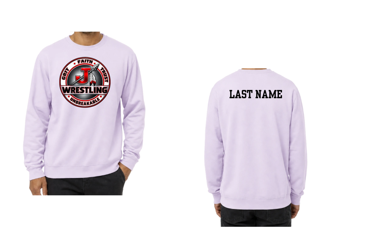 Jackson Indians Wrestling Club Sweatshirt Lavender (Customizable)