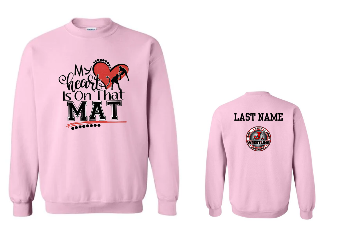 Jackson Indians Wrestling Club Wrestling Mom Design 2 Sweatshirt Pink (Customizable)