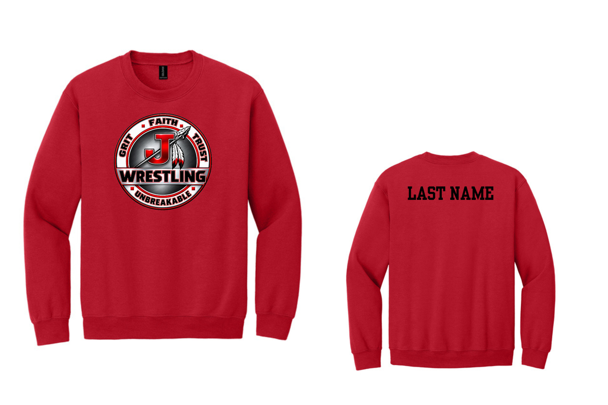 Jackson Indians Wrestling Club Sweatshirt Red (Customizable)