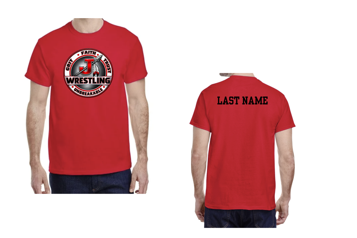Jackson Indians Wrestling Club T Shirt Red (Customizable)