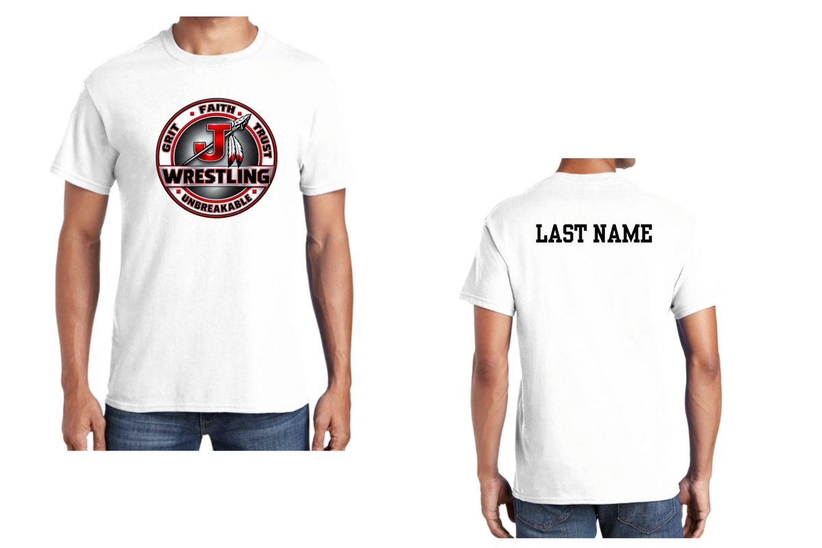 Jackson Indians Wrestling Club T Shirt White (Customizable)