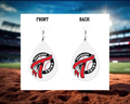 Tribe Baseball Logo Tear Drop Earrings (Not personalized)