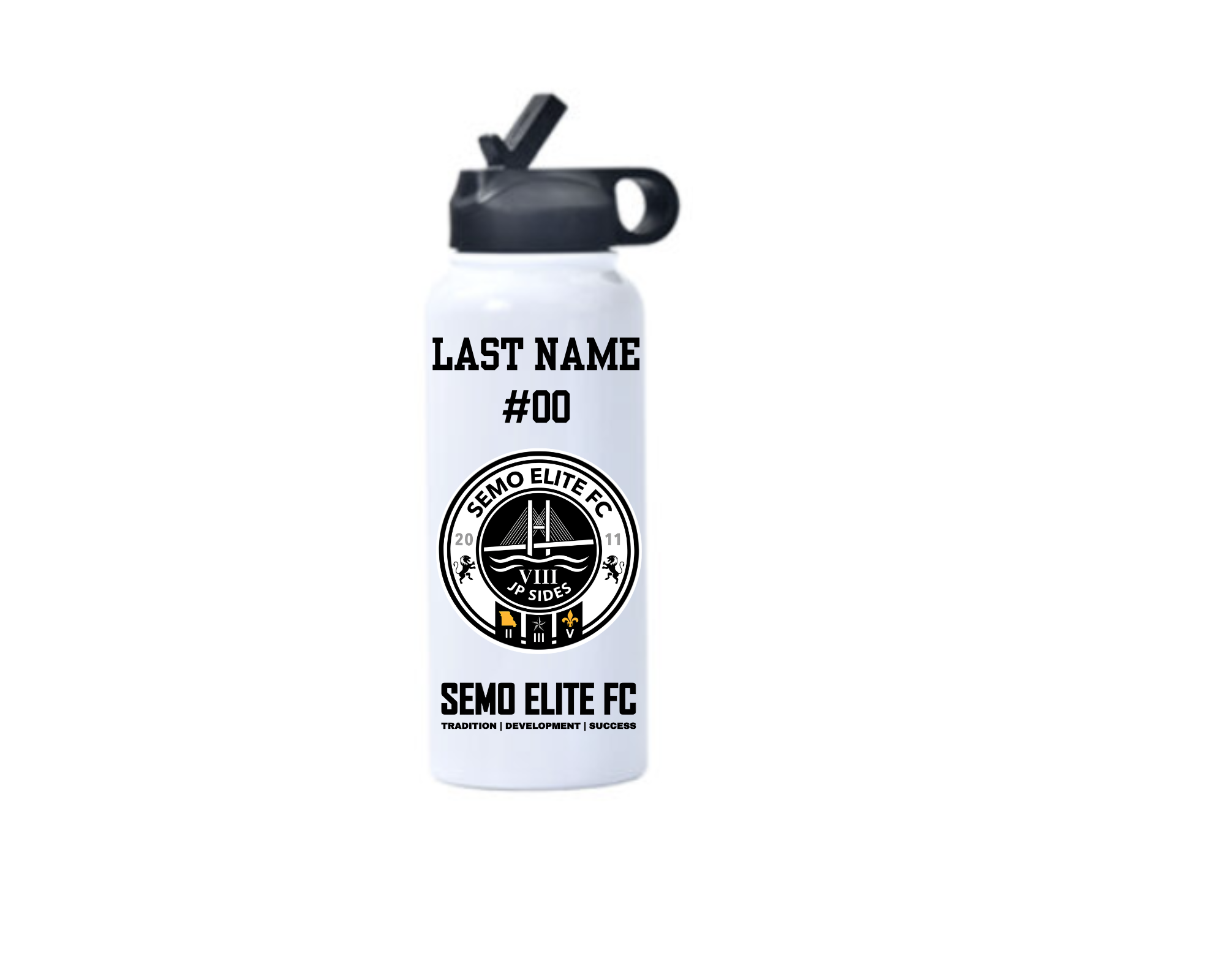 SEMO Elite FC 32oz Stainless Steel Water Bottle (Customizable)