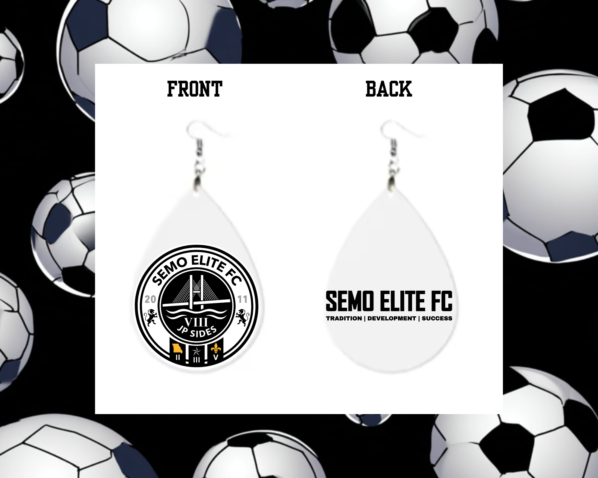 SEMO Elite FC Logo Tear Drop Earrings