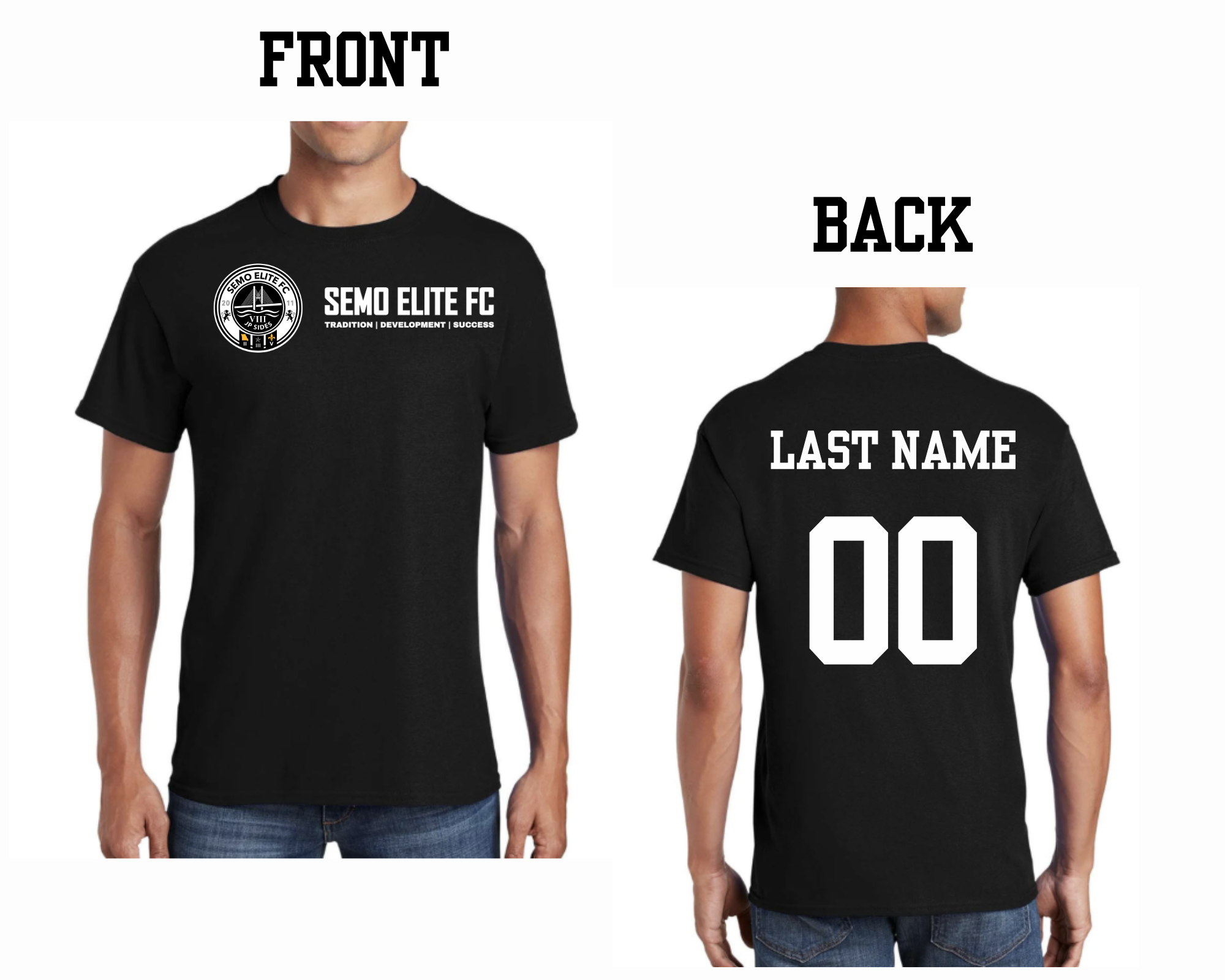 SEMO Elite FC Black T Shirt (Customizable)