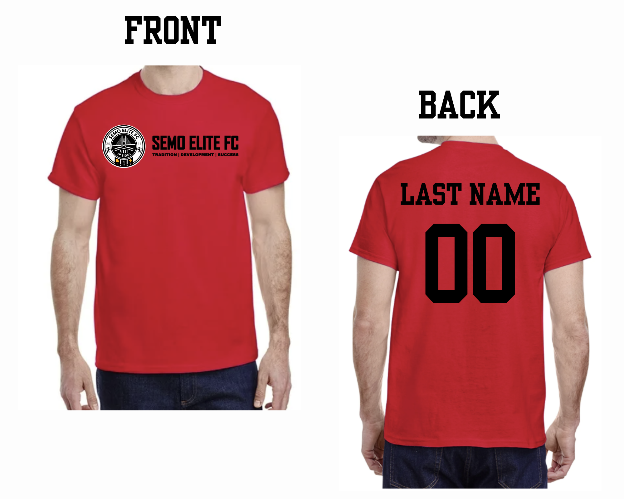SEMO Elite FC Red T Shirt (Customizable)
