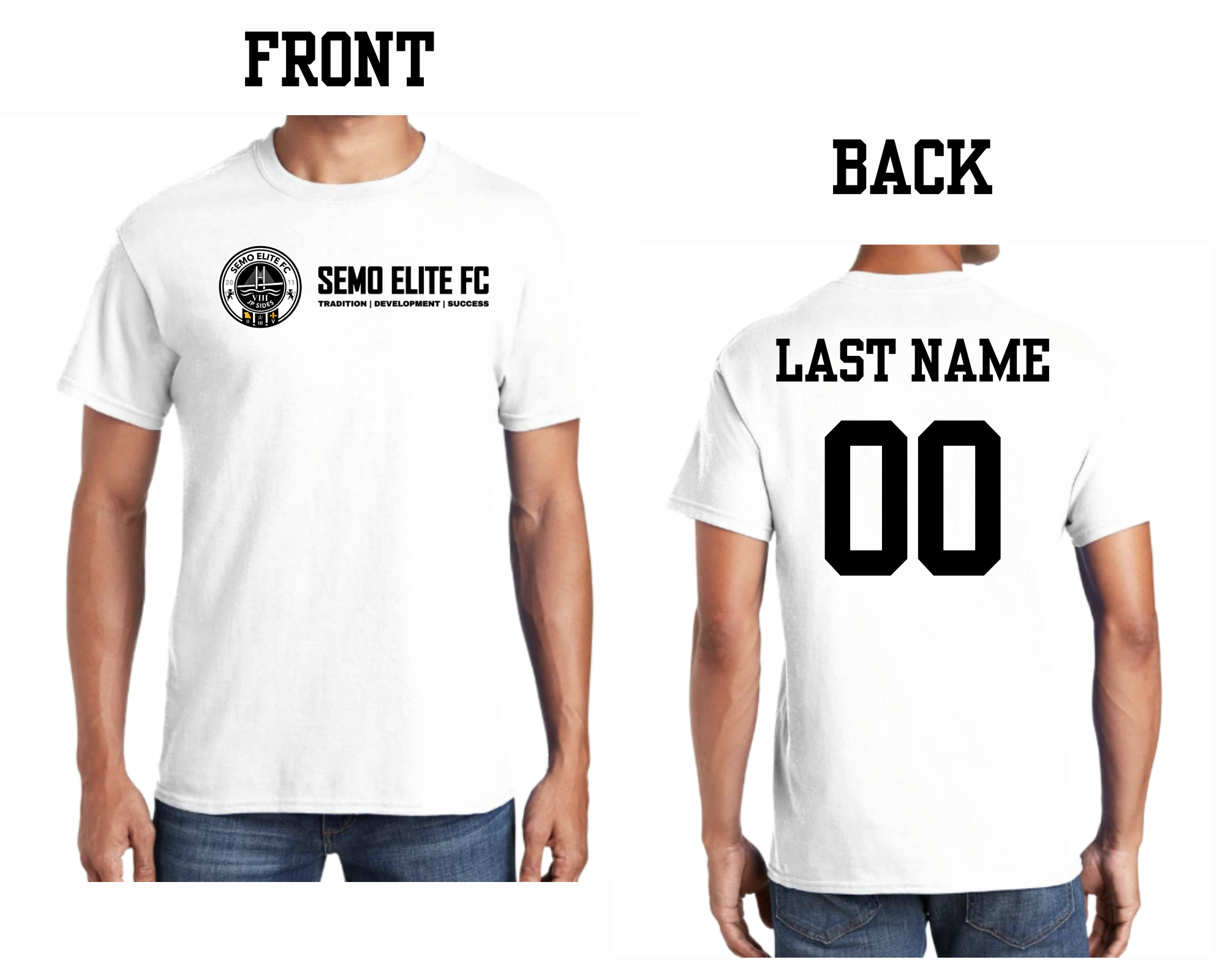 SEMO Elite FC White T Shirt (Customizable)