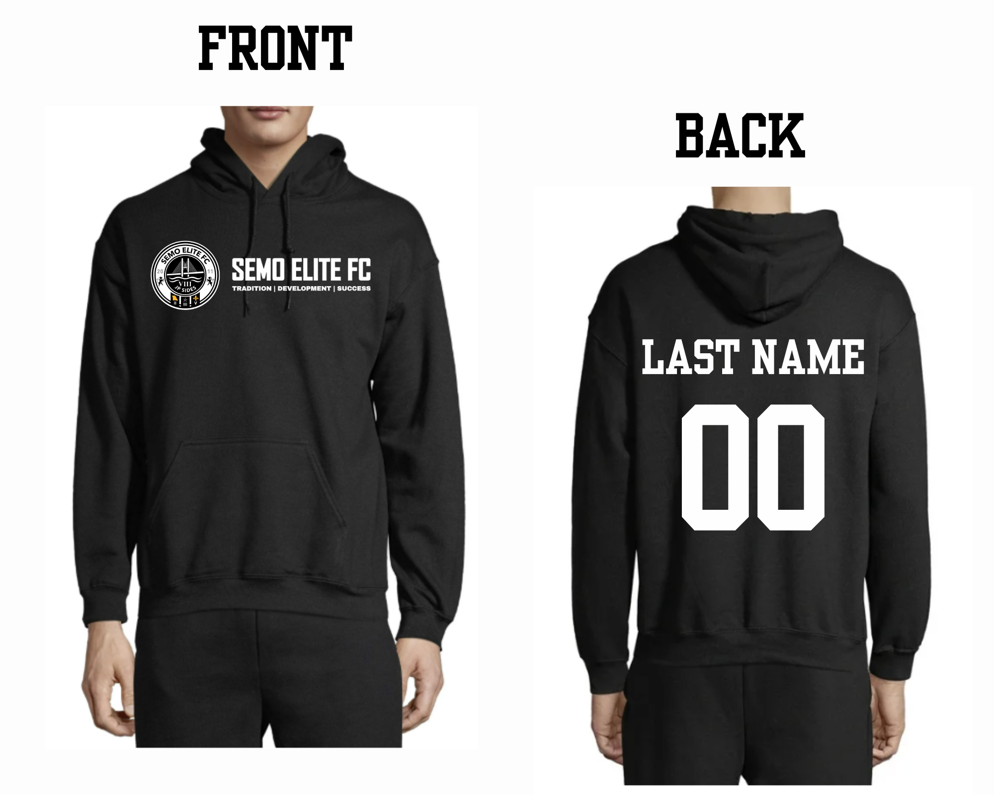 SEMO Elite FC Black Hoodie (Customizable)