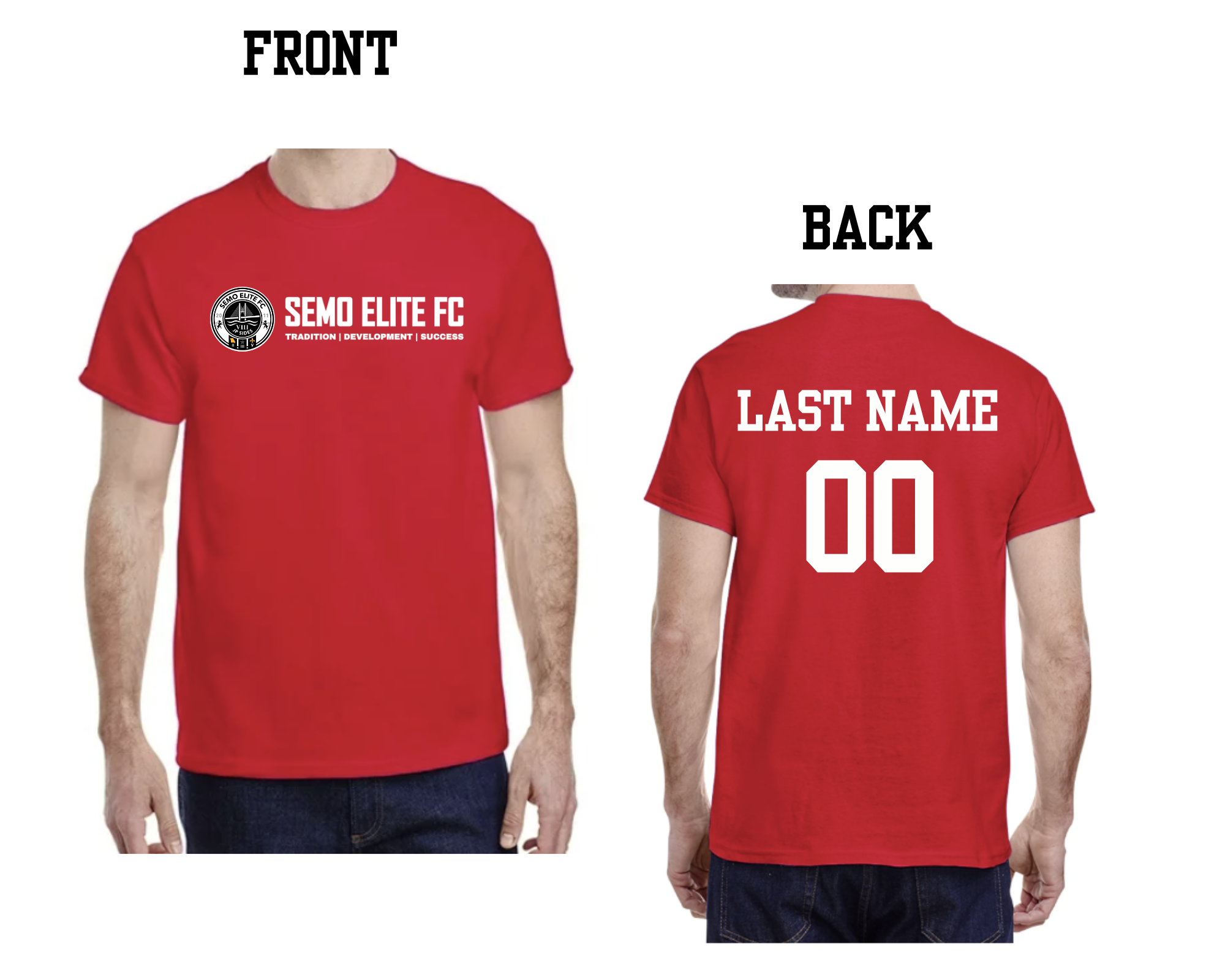 SEMO Elite FC T Shirt Red (Customizable)