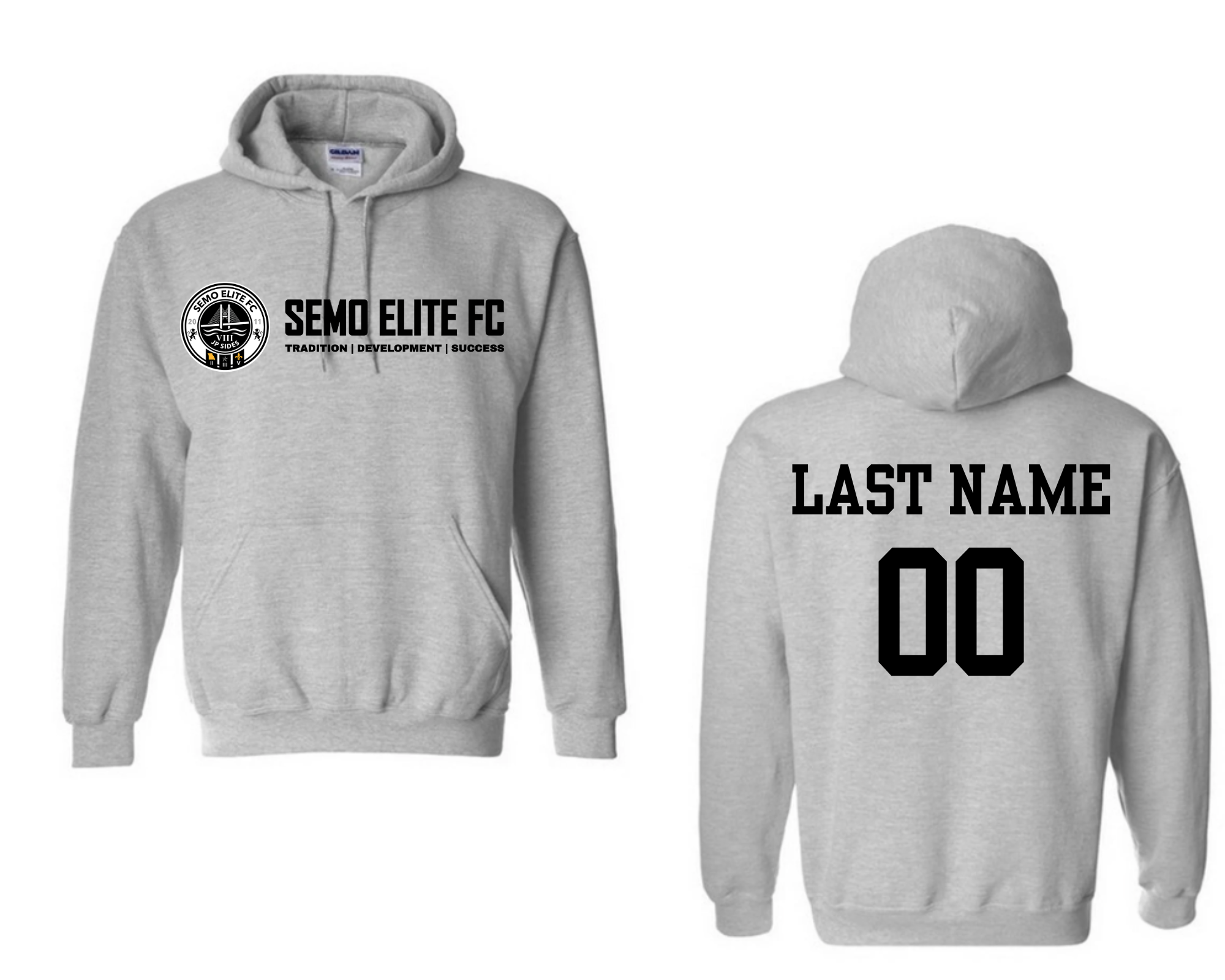 SEMO Elite FC Hoodie Grey (Customizable)