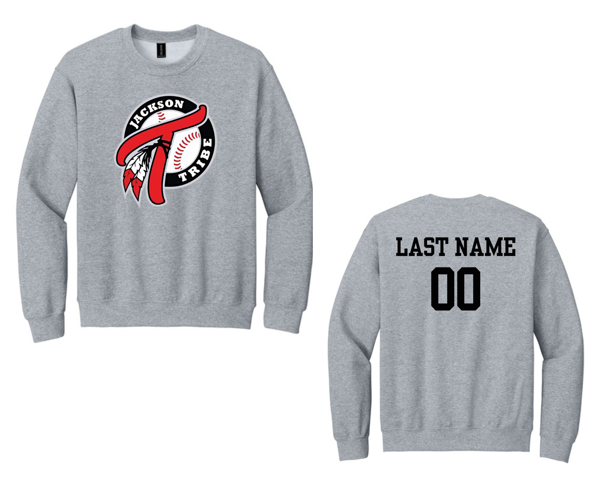 Tribe Baseball Sweatshirt Grey (Customizable)