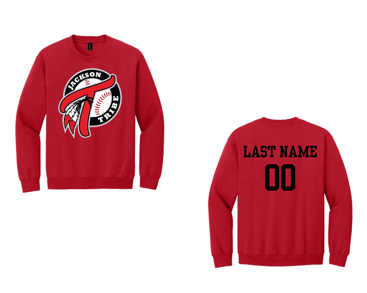 Tribe Baseball Sweatshirt Red (Customizable)