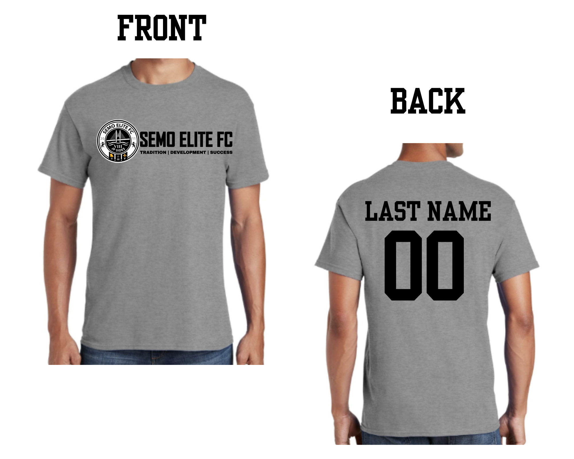 SEMO Elite FC Grey T Shirt (Customizable)