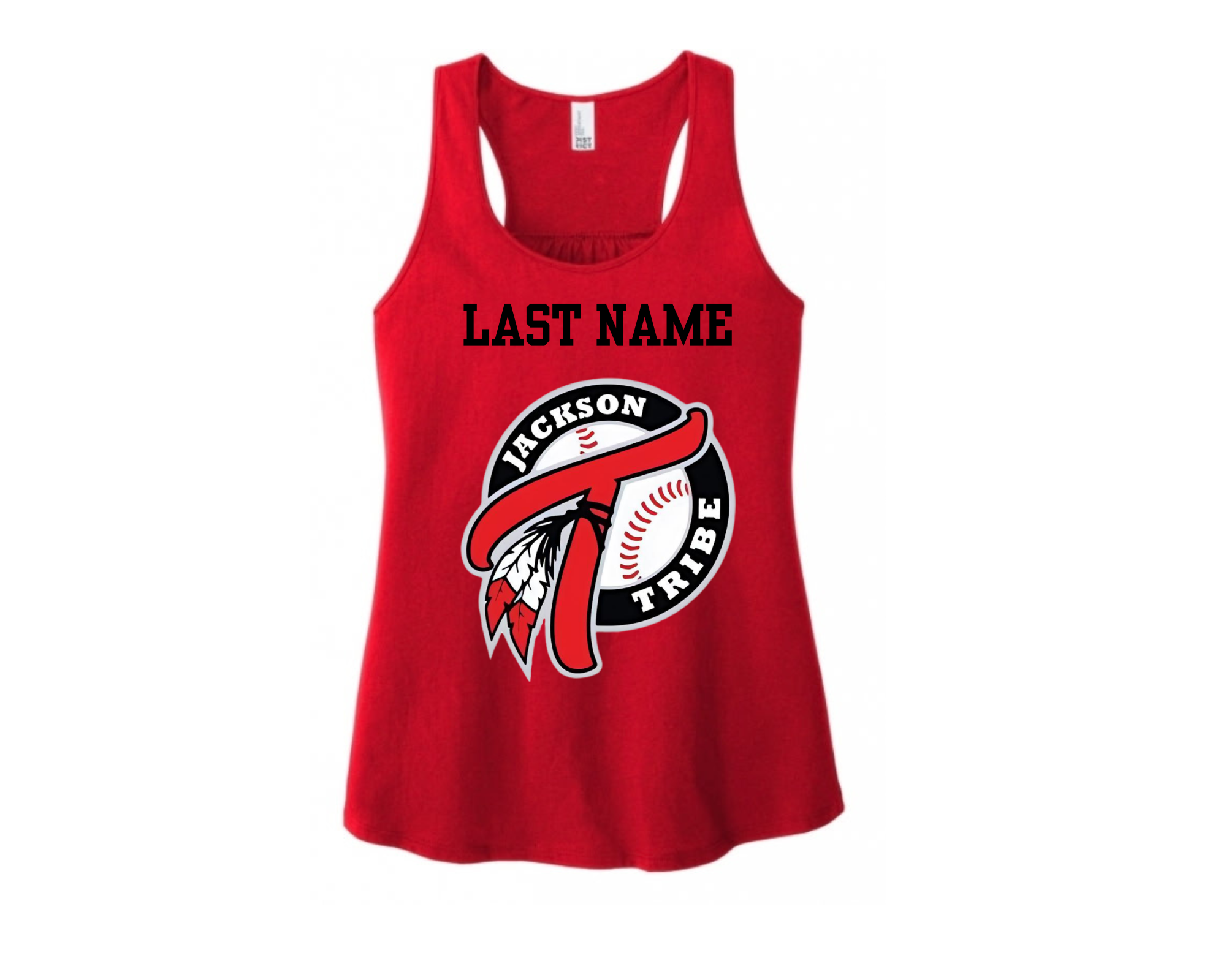 Tribe Baseball Red Tank Top (Customizable)