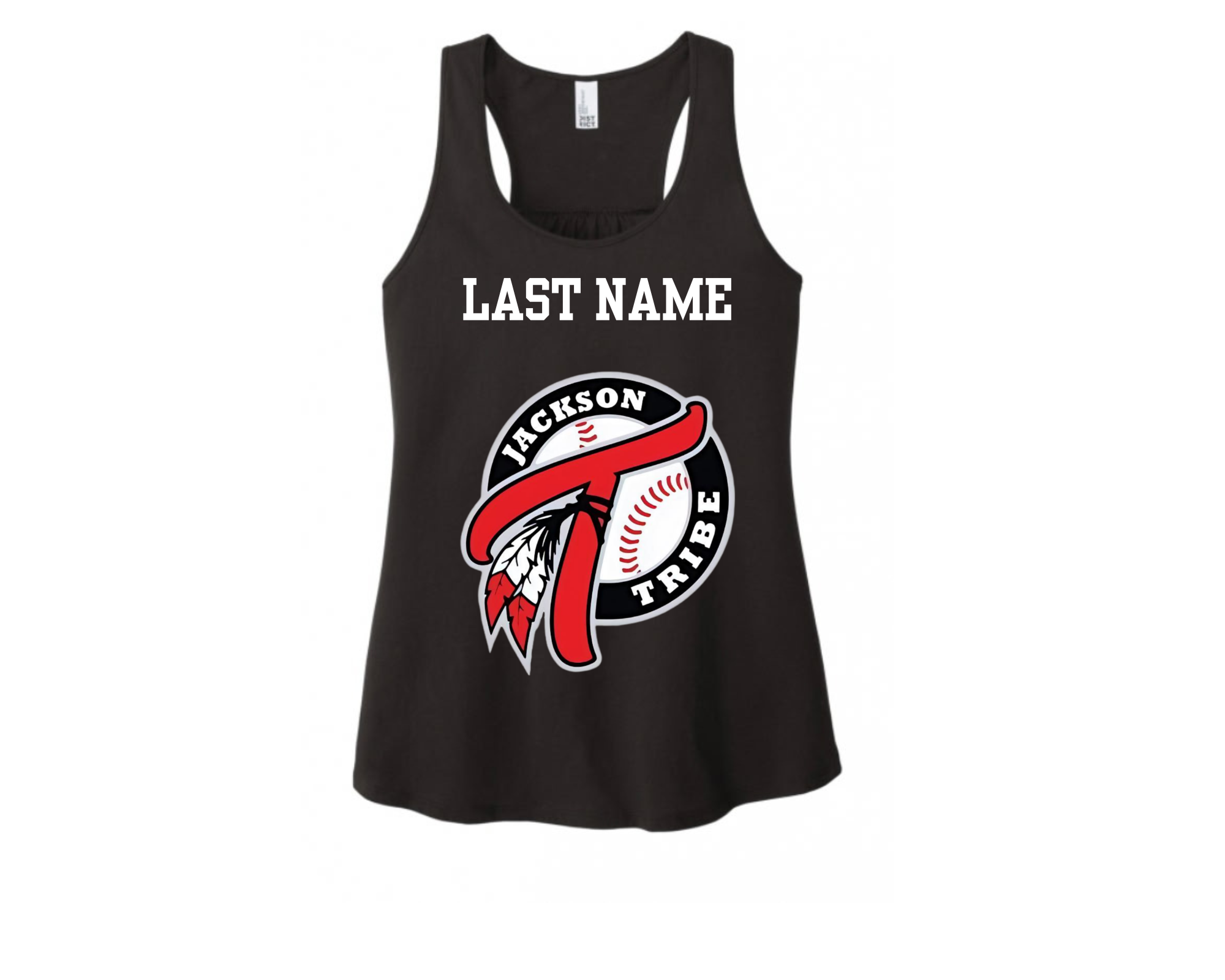 Tribe Baseball Black Tank Top (Customizable)