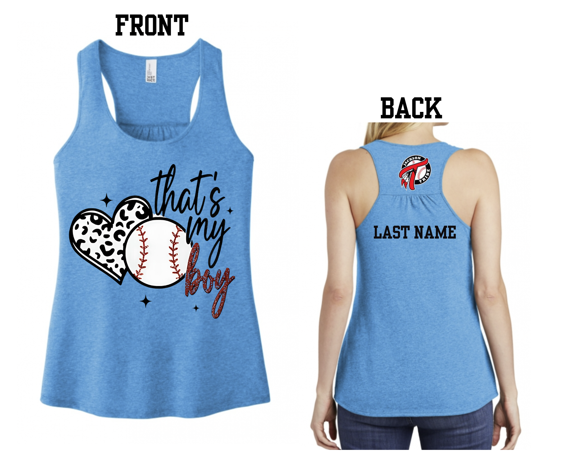 Tribe Baseball Blue Tank Top That's My Boy (Customizable)