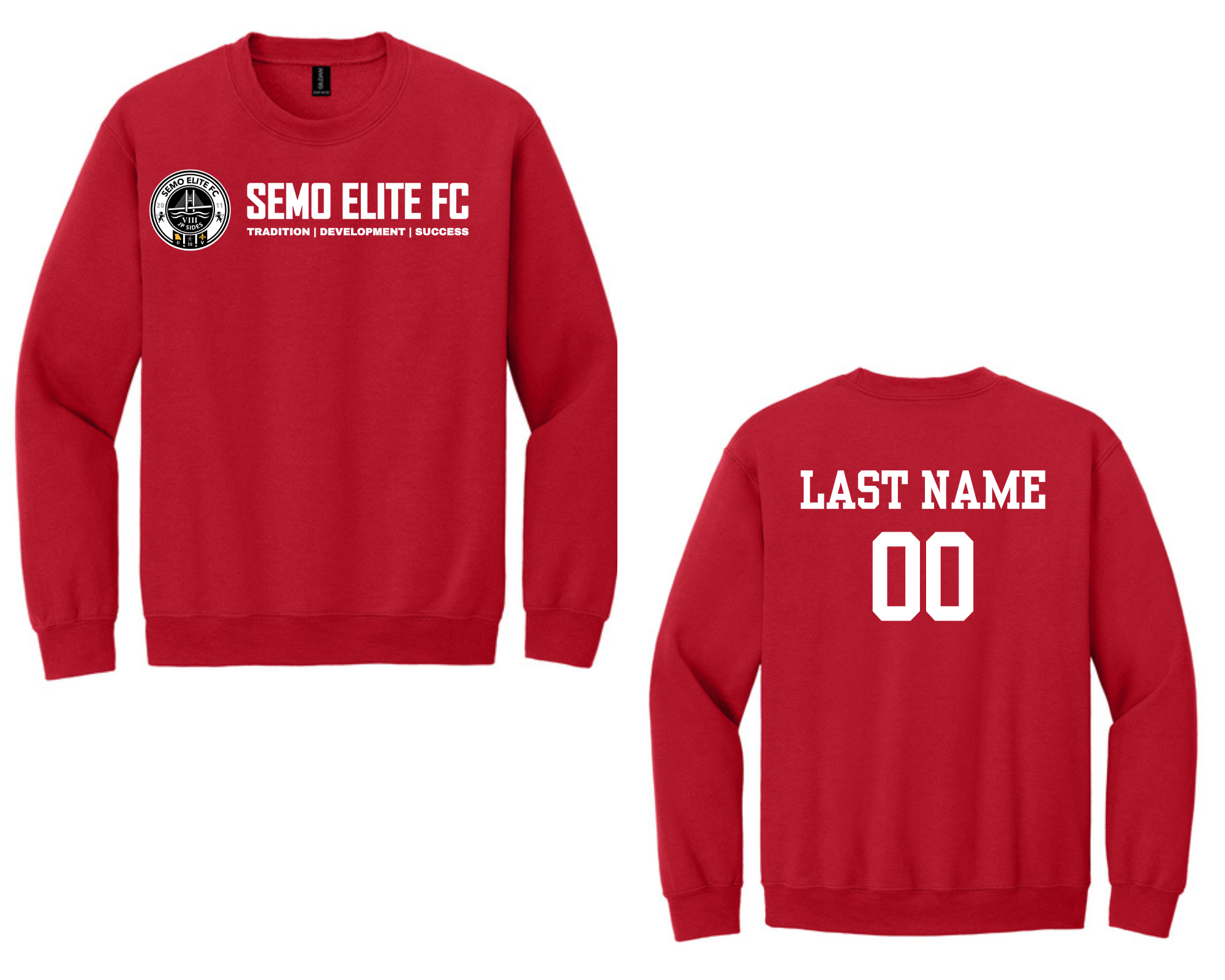 SEMO Elite FC Sweatshirt Crewneck Red (Customizable)