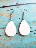 King Wrestling Personalized Teardrop Earrings
