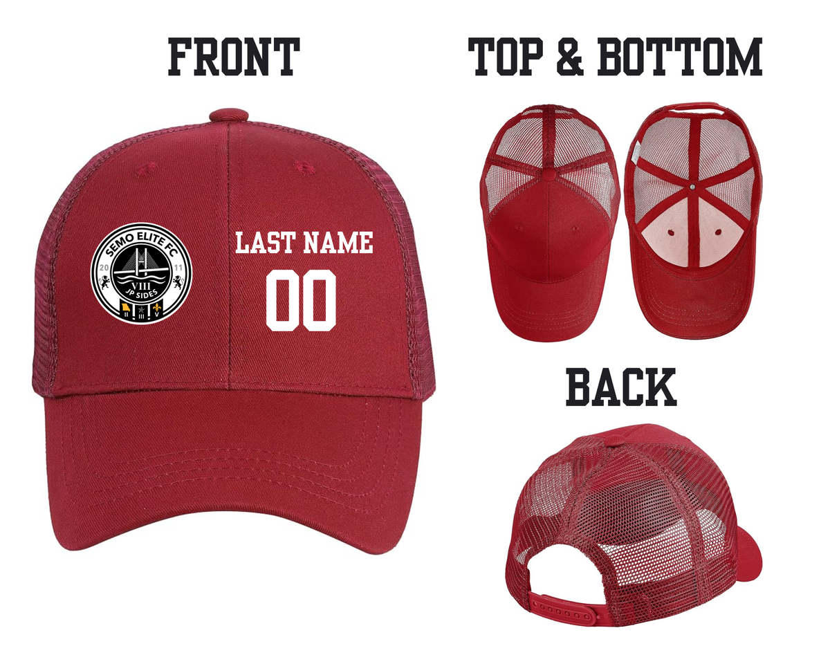 SEMO Elite FC Cap Red Snap Back Mesh (Customizable)